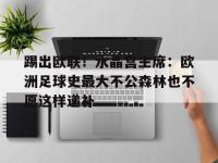 开云体育登录-关于踢出欧联！水晶宫主席：欧洲足球史最大不公森林也不愿这样递补的信息
