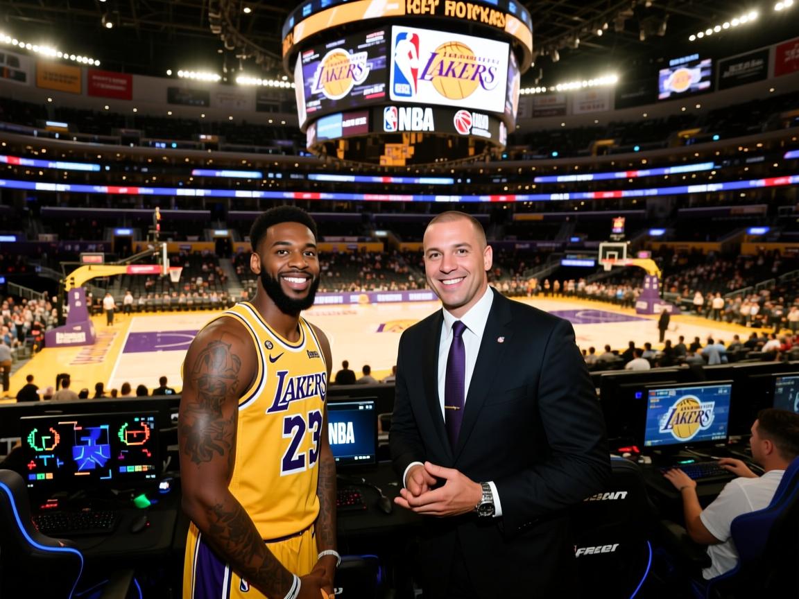 美职篮球队到访湖人主场观战比赛  第3张