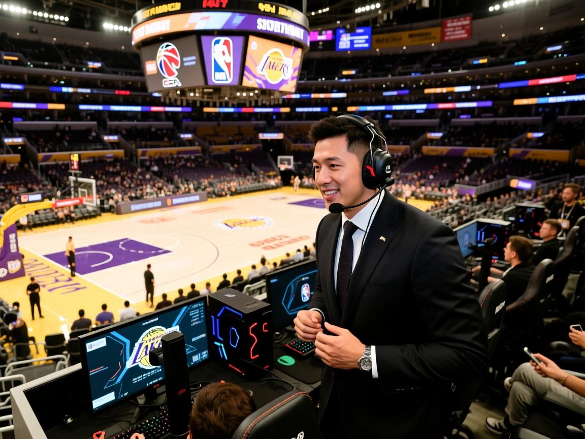 美职篮球队到访湖人主场观战比赛  第4张